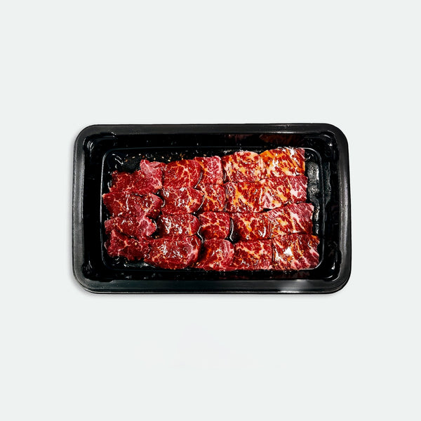 Beef Yakiniku (Chuck Rib Meat) Marinated Marbling Score 5+ Black Market Rangers Valley - 400g