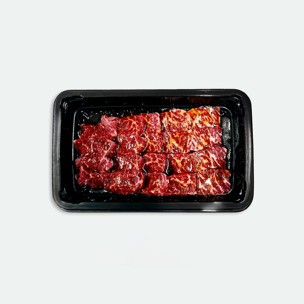 Beef Yakiniku (Chuck Rib Meat) Sliced & Marinated Marbling Score 5+ Rangers Valley Black Market - 400g