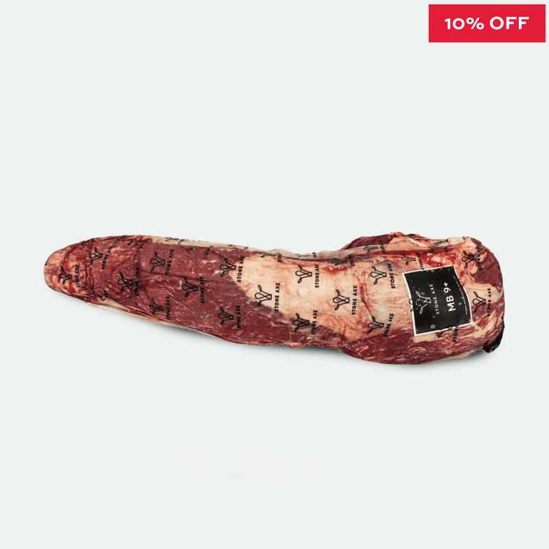 Fullblood Wagyu Eye Fillet Whole Marbling Score 9+ Stone Axe