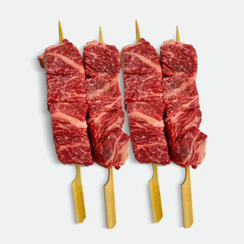 Fullblood Wagyu Skewers Marbling Score 9+ Stone Axe - 100g 4 pieces