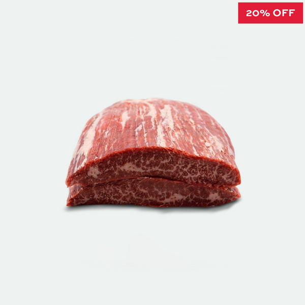 Beef Flank Steak Portion Marbling Score 5 + Black Market Rangers Valley - 500g