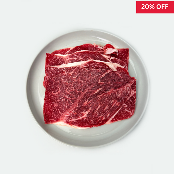Fullblood Wagyu Scotch Fillet Shabu Shabu Marbling Score 9+ Stone Axe - 300g