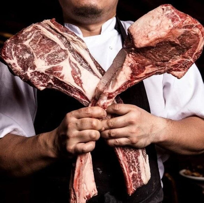 Beef Tomahawk Steak Marbling Score 3+ Rangers Valley Black Onyx