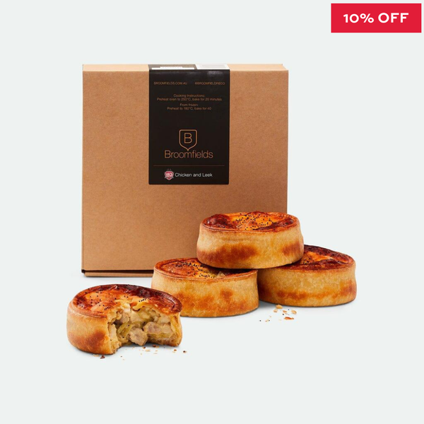Free Range Chicken & Leek Pie Vic's x Broomfields - 2 Pieces