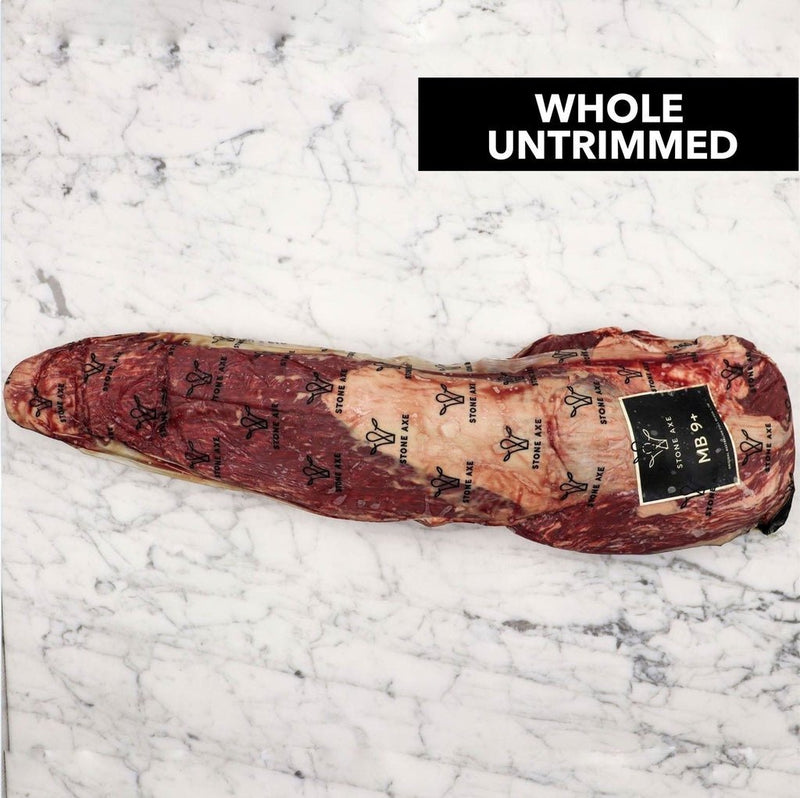 Delicious Fullblood Wagyu Eye Fillet Whole Marbling Score 9+ Stone Axe - Vic's Meat