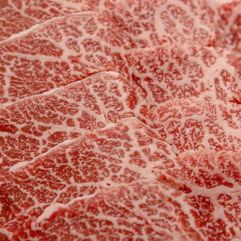 Delicious Fullblood Wagyu Yakiniku (Chuck Short Rib) Sliced Marbling Score 9+ Stone Axe - Vic's Meat