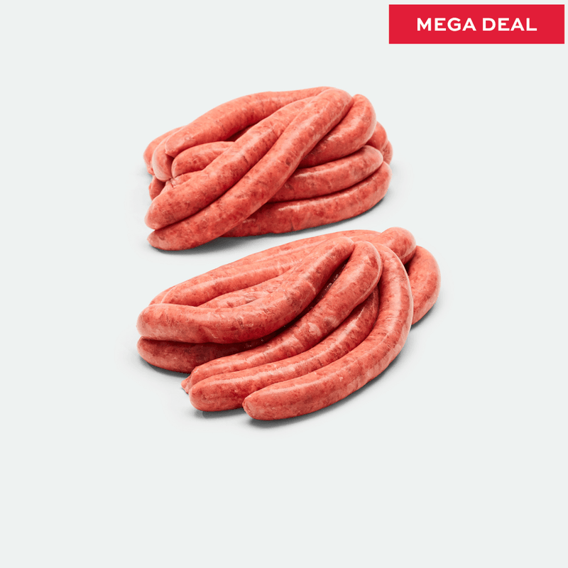 Delicious Beef Sausages MEGA SPECIAL - 2kg - Vic's Meat