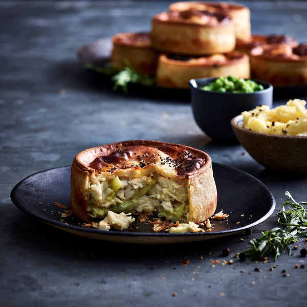 Delicious Free Range Chicken & Leek Pie Vic's Meat x Broomfields - 4 Pieces - Vic's Meat