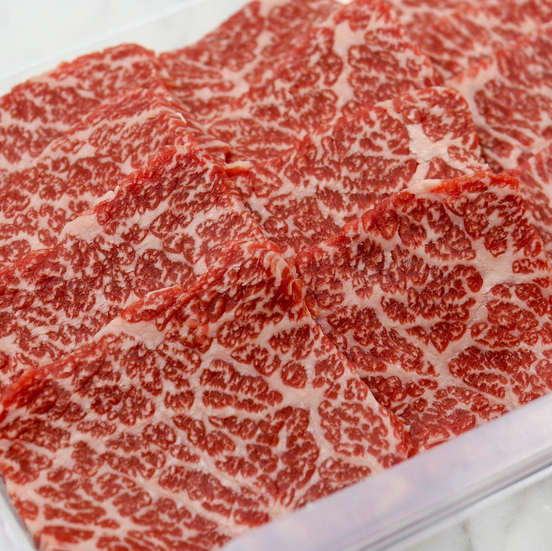 Fullblood Wagyu Yakiniku (Denver) Sliced Marble Score 9+ Stone Axe - 300g Vic's Meat 