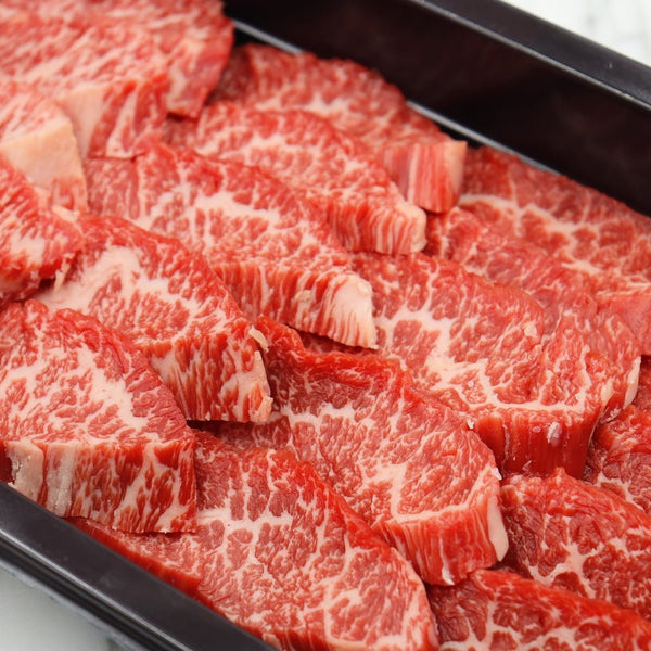 Delicious Fullblood Wagyu Yakiniku (Flank Steak) Marbling Score 9+ Stone Axe - Vic's Meat