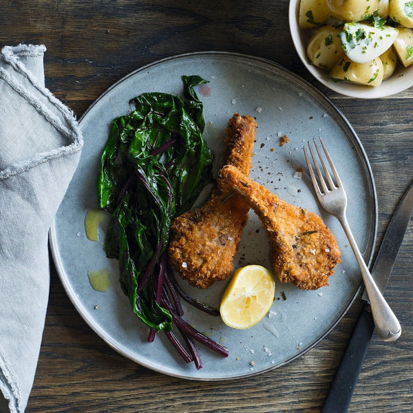 Delicious Lamb Cutlets Free Range Crumbed - 600g - Vic's Meat