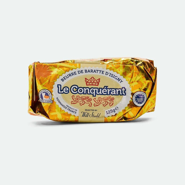 Delicious Le Conquèrant Beurre de Baratte Butter (AOP) French Butter - 125g - Vic's Meat