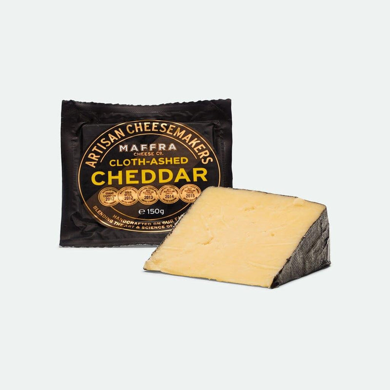 Delicious Maffra Cloth Ashed Cheddar - 150g - Vic's Meat