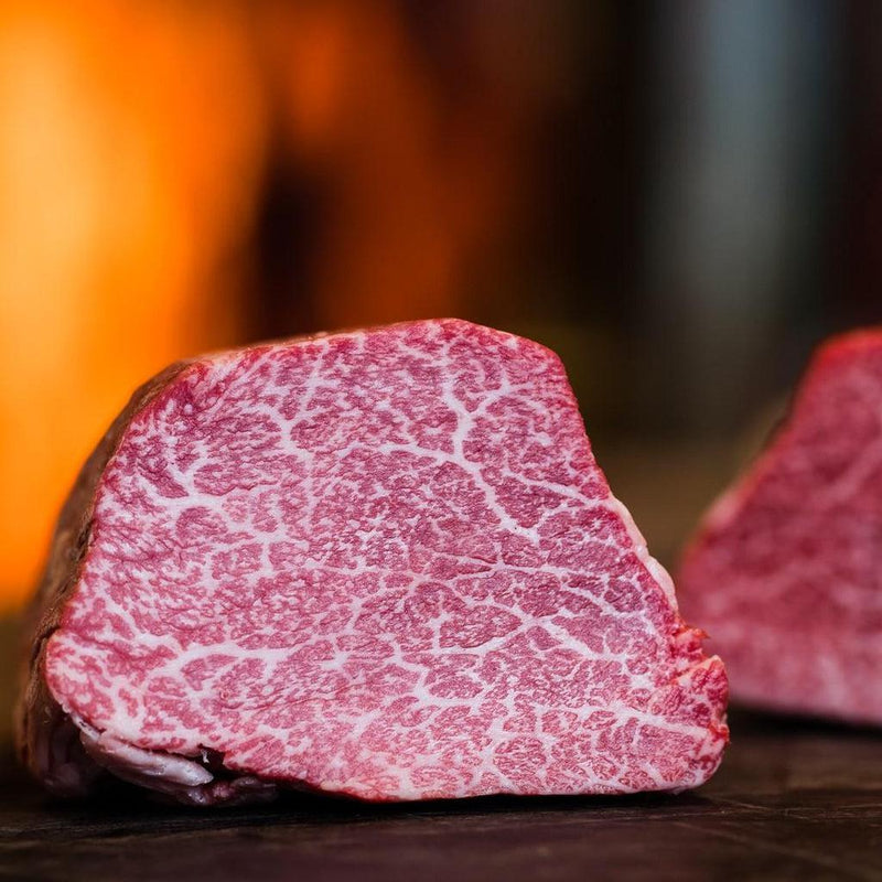 Miyazaki Japanese A5 Wagyu Eye Fillet Whole Marble Score 12 Vic's Meat 